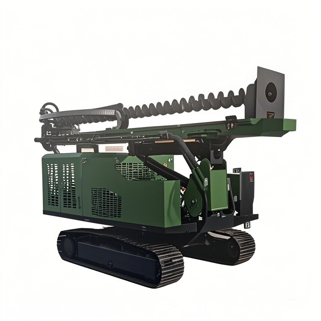 Spiral Hole Drilling Rig Steel Track Walking Photovoltaic Piling Machine New Energy Construction Photovoltaic Drilling Rig Manufacturer