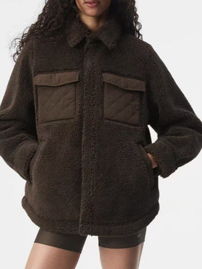 Amazon Aliexpress Independent Site European and American Women's Autumn and Winter Warm Lamb Wool Coat 2025 Early Autumn Suit Women's Clothing