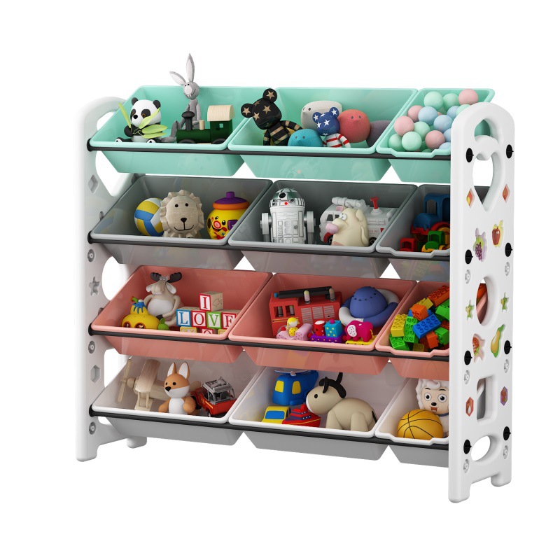 Children's Toy Storage Rack Baby Bookshelf Picture Book Rack Storage Rack Multi-layer Super Large Capacity Organizer Shelf Storage Cabinet