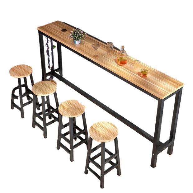 Coffee Table Narrow Balcony Household Long Bar Table High-foot Table Wall Bar Table Living Room Milk Tea Shop Table and Chair Combination