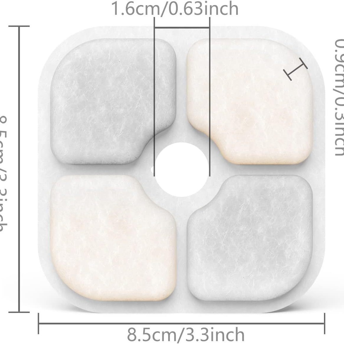 Amazon's Best-selling Pet Water Dispenser Filter Element Cat and Dog Filter Cotton Pet Coconut Shell Activated Carbon Filter