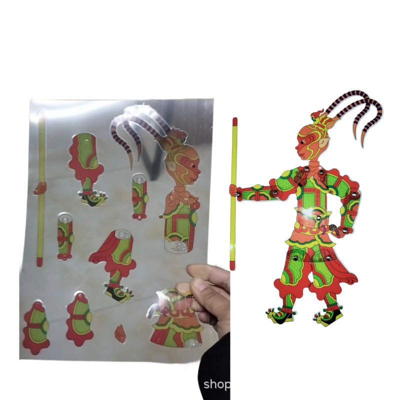 Pvc Color-Printed Children's Shadow Puppet Semi-Finished Products, Customized According to Drawings, Intangible Cultural Heritage Handicraft Activities, Team Building, Study Tours, National Trend and Style