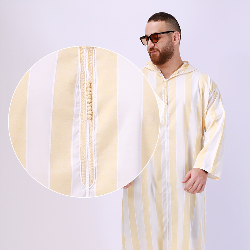 Cross-border new Muslim long hooded nightgown Amazon Middle East national costume robe men's factory wholesale