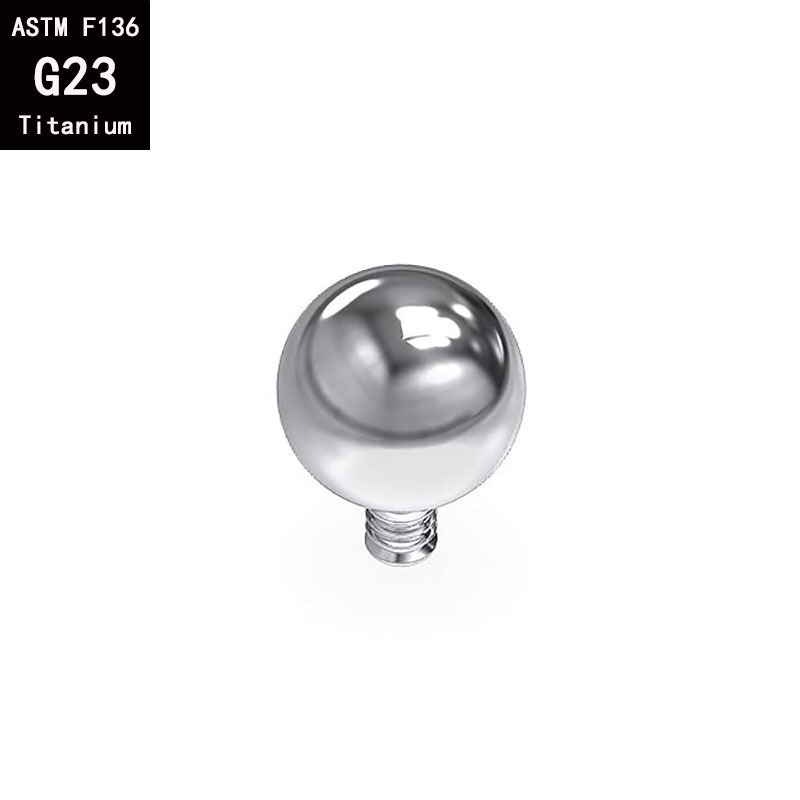 Титановая внешняя зубчатая шариковая серьга, замена для пирсинга, аксессуары для пирсинга из титана F136