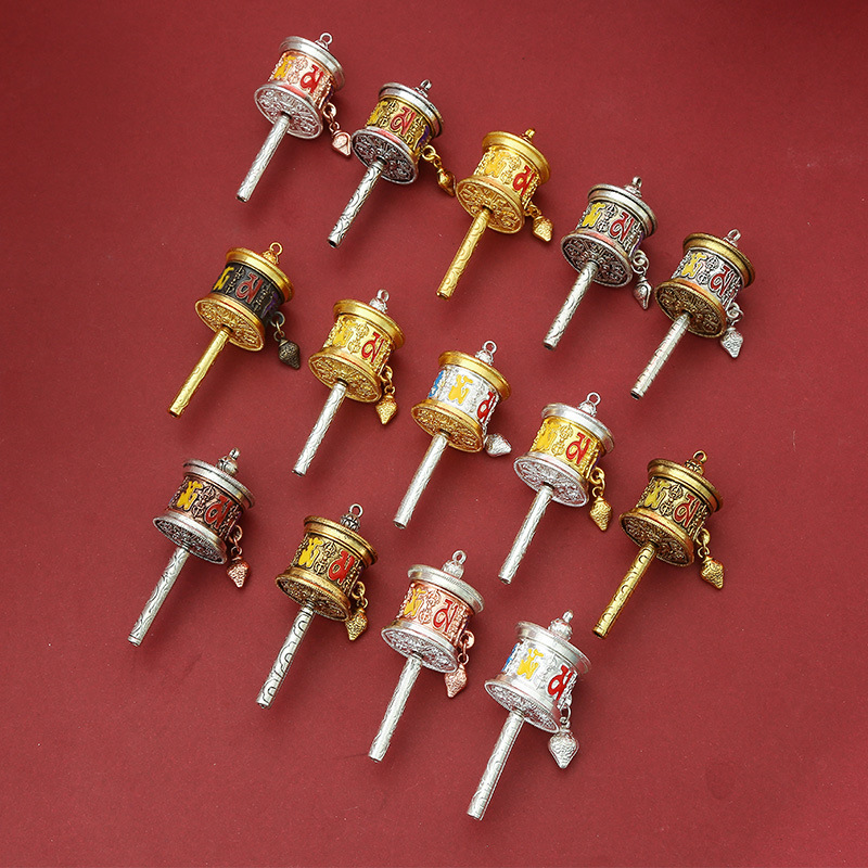 Модный кулон с молитвенным трубкой Xizang, шести символов, для сумки, с бахромой, брелок