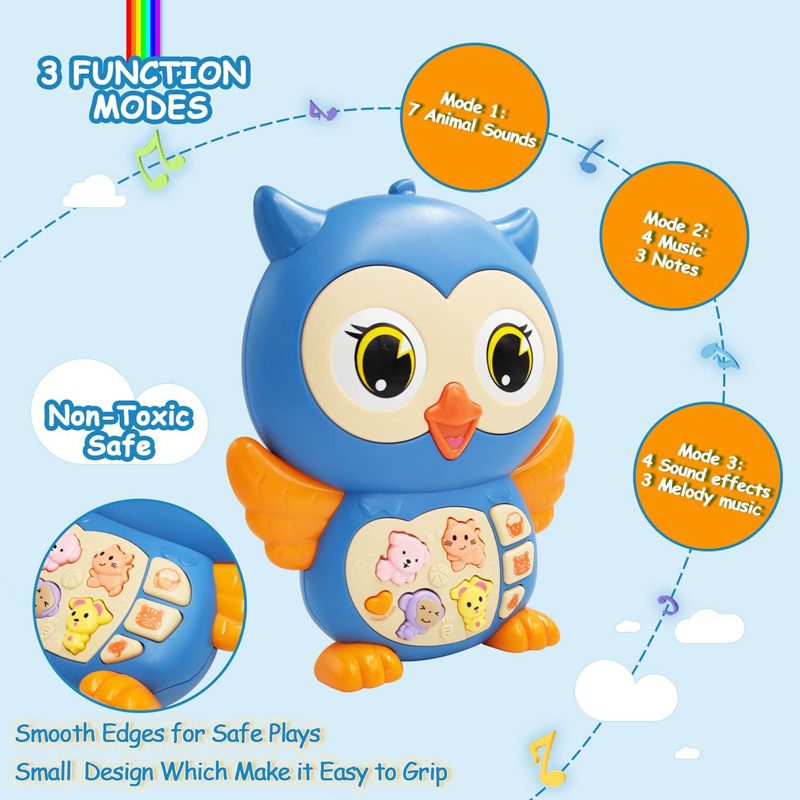 Owl Digital Keyboard Kidsren's Music Piano Toy Multi-mode Music Light Toy Amazon Hot Sale