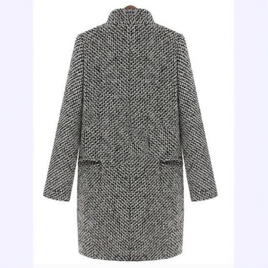 2025 Autumn and Winter European Station Houndstooth Coat Mid-Length Large Size Special Price Houndstooth Coat Ebay Hot Sale