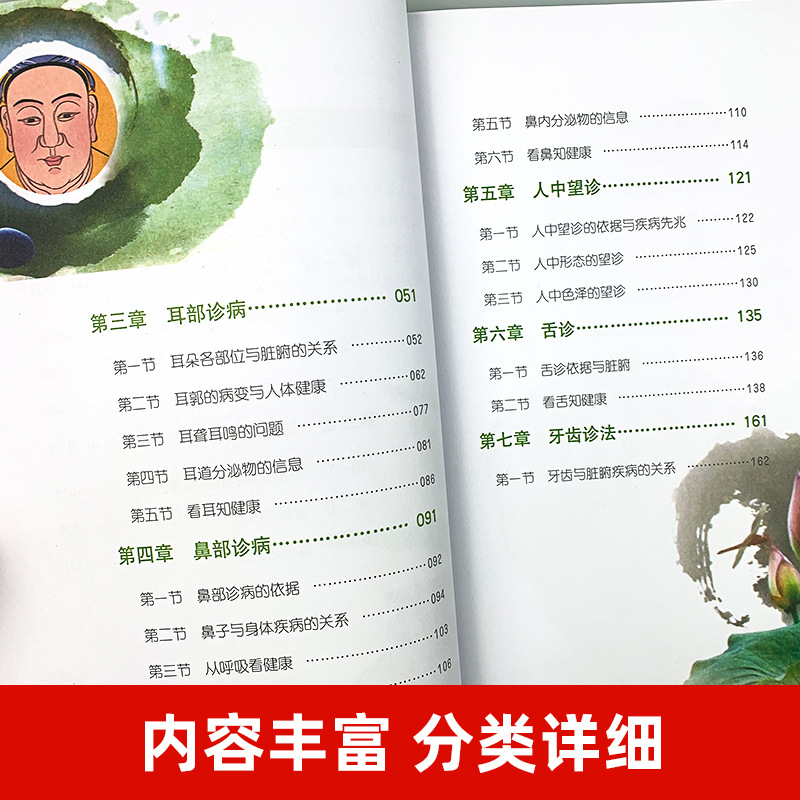 Quality Life Illustration Chinese Medicine Face Diagnosis Color