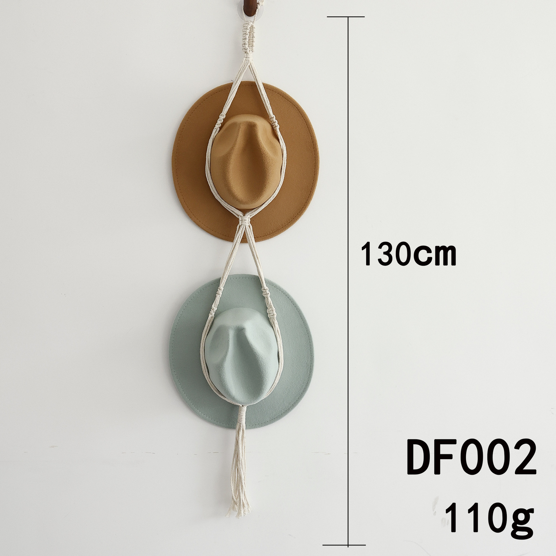 [Customer] hand-woven hat storage rack creative multi-layer living room bedroom wall hanging hat tassels