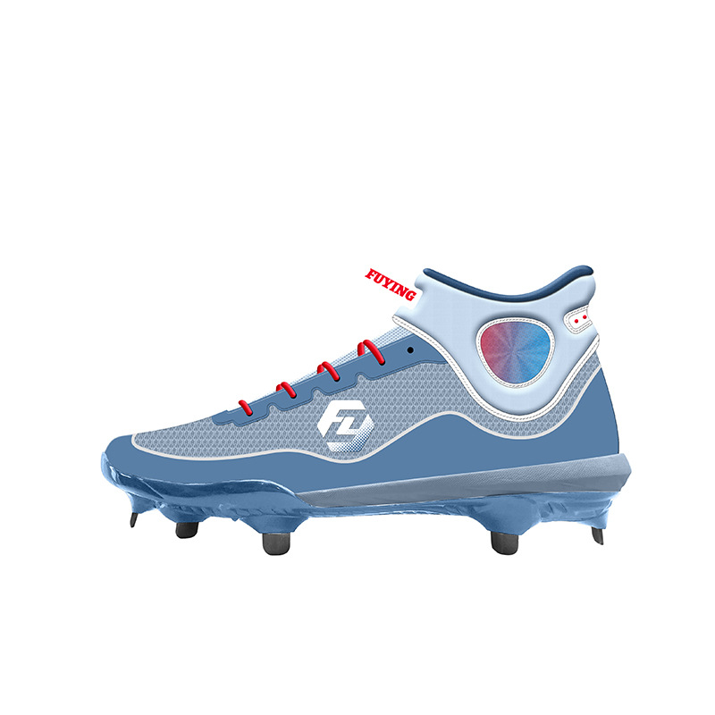 Summer Mesh Breathable Baseball Shoes Men's Lightweight Sports Shoes Non-Slip Wear-Resistant Training Shoes Competition Practical Shoes