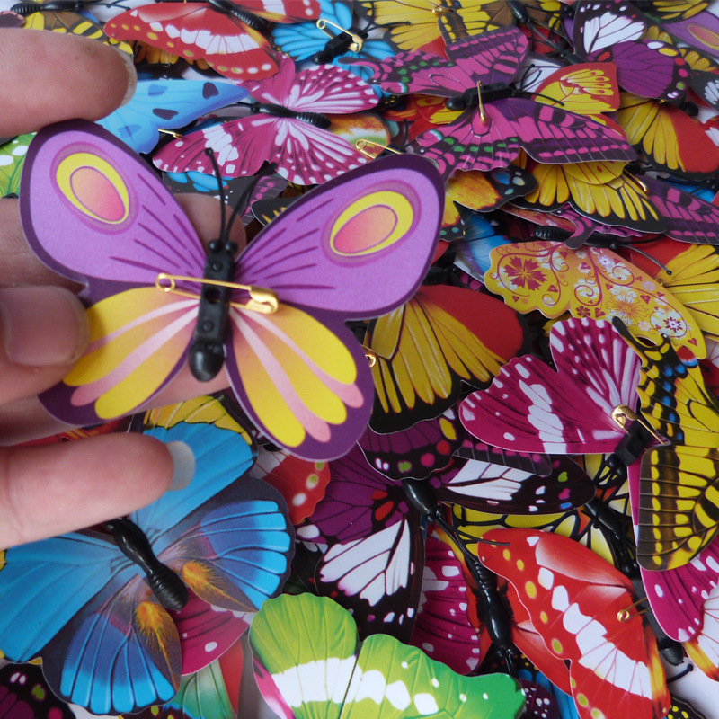 Симуляция бабочки 3D трехмерная булавка креативное украшение для дома в гостиной занавес 500/200 цветных бабочек