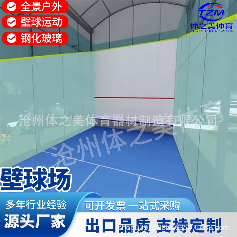 Цветной корт для сквоша, матч, двойной корт для сквоша, полный стеклянный корт для сквоша внутри помещений