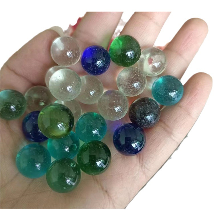 In stock supply glass beads glass marbles 16mm14mm multi-color glass beads