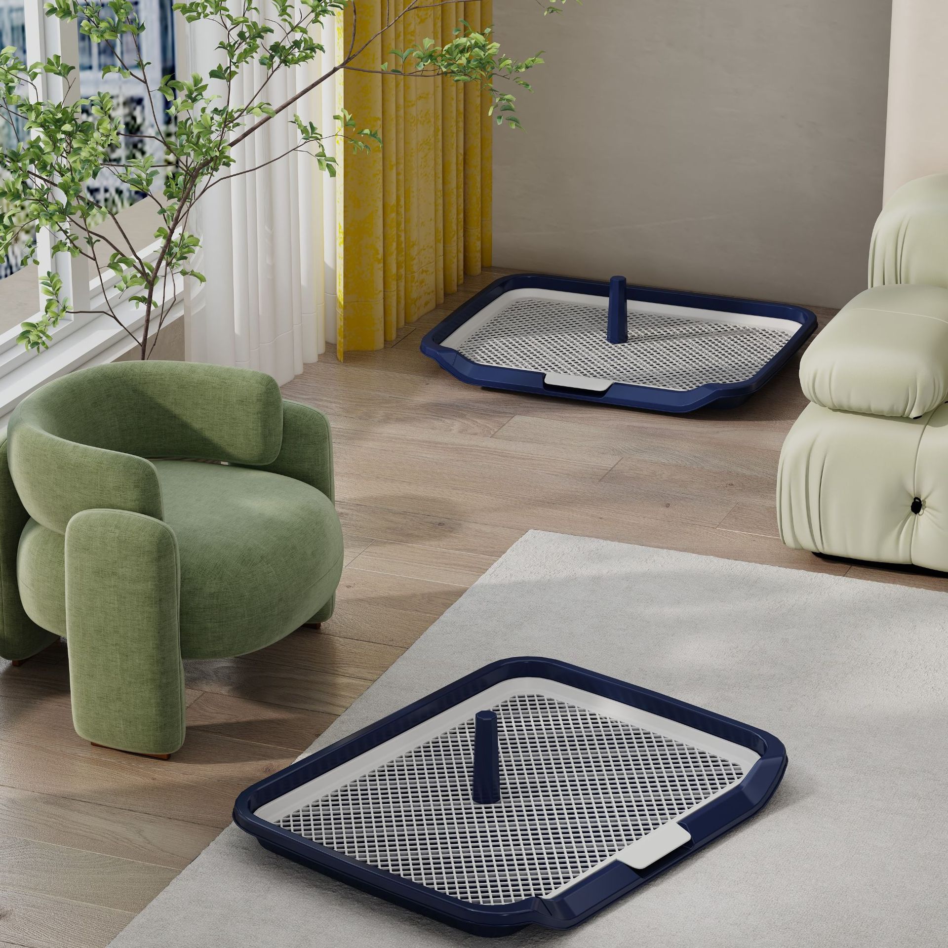 New Training Dog Toilet Pet with Column Drawer Indoor Flat Shit Basin to Induce Cleaning Dog Toilet