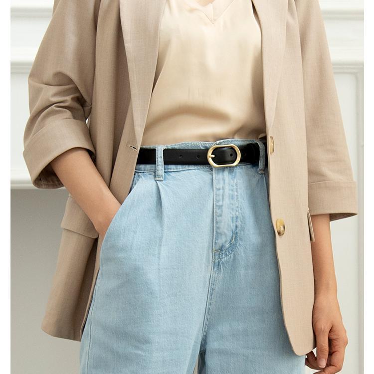 Ремень женский из натуральной кожи, корейский стиль, универсальный джинсовый ремень, модный простой декоративный ремень