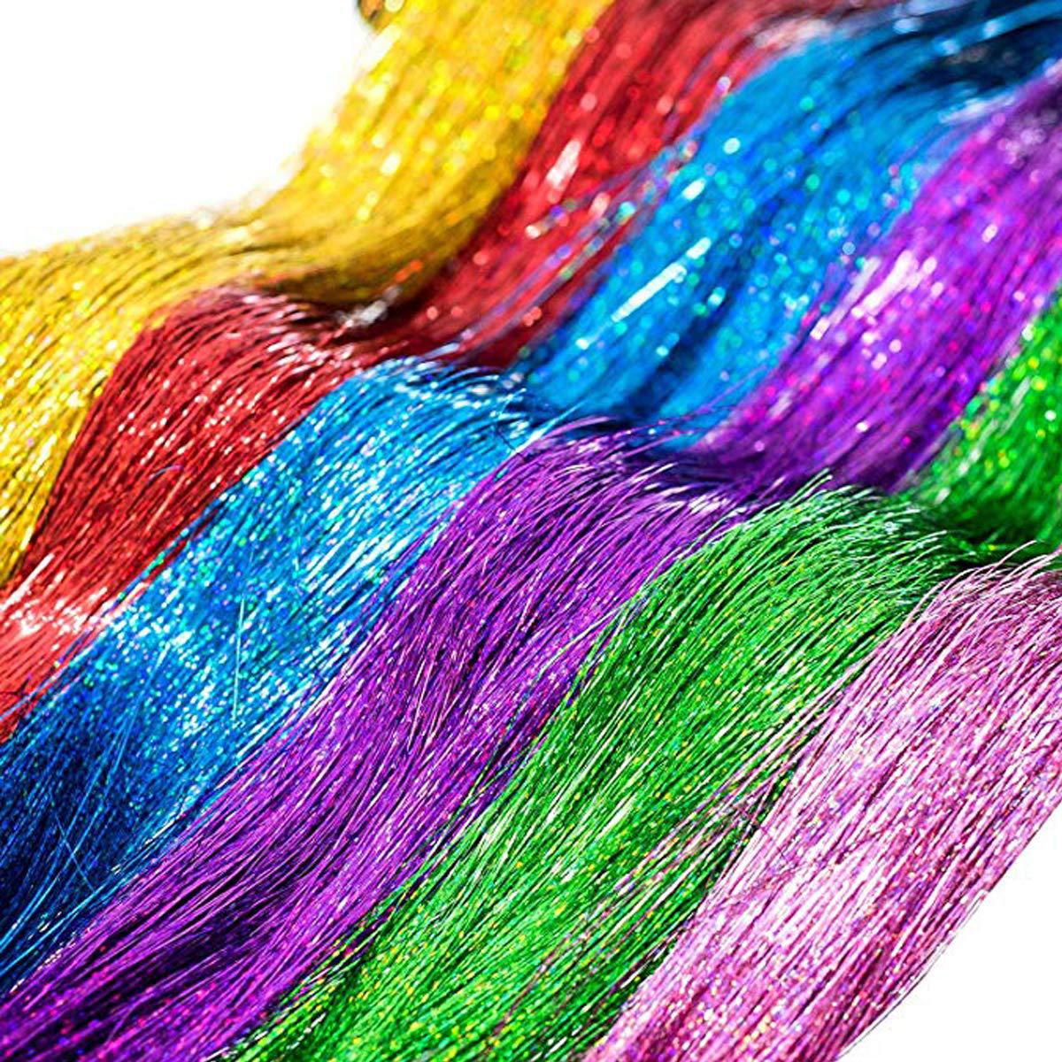 Amazon's Popular Tinselhair Laser Gold Wire Shiny Metal Wire Colorful Traceless Hair Extension Source Manufacturer