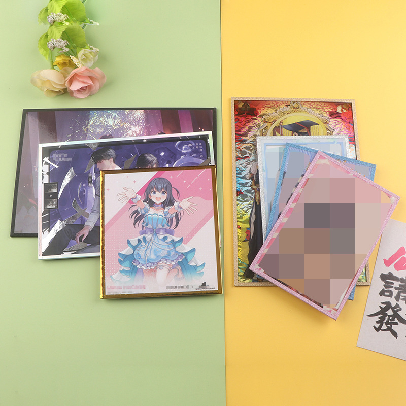 Double Flash Acrylic Color Paper Custom Laser Hot Gold Paper Color Card Animation Secondary Peripheral Gift Sign Drawing Board Customization