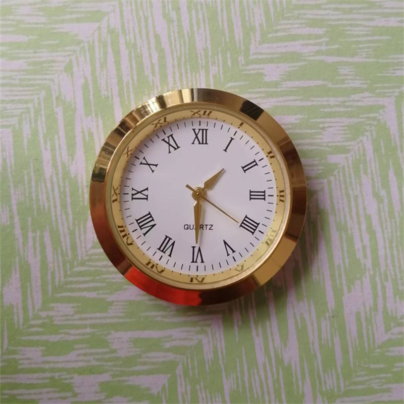Wholesale clock bladder crystal watch alloy Watch head Crafts accessories desk calendar inlaid watch bladder car quartz watch core