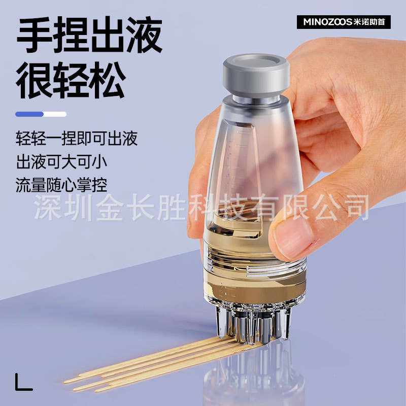 New Mino Scalp Applicator Transparent Ball Head Hair Growth Introduction Comb Applicator Applicator 10ml Wholesale