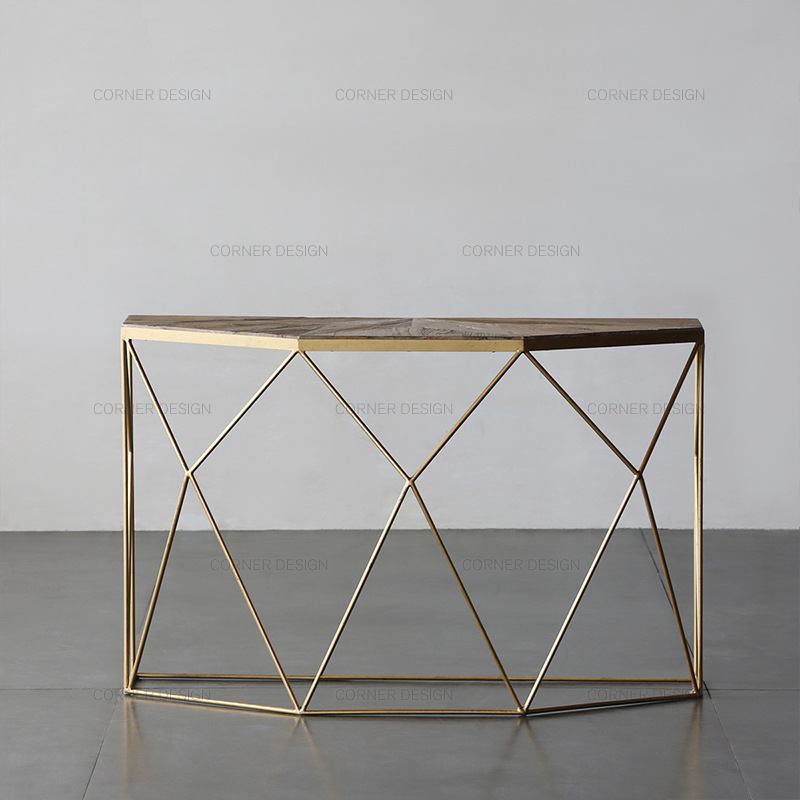 Cosine Home Industrial Style Entryway Table Living Room Wabi-Sabi Style Retro Designer American Creative Entryway Table