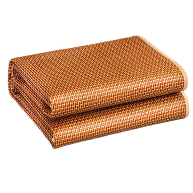 Summer Mat Rattan Mat Three-Piece Set 1.5m 1.8 m Bed Thickened Single Summer Mat Foldable Ice Silk Mat Iced Rattan Mat
