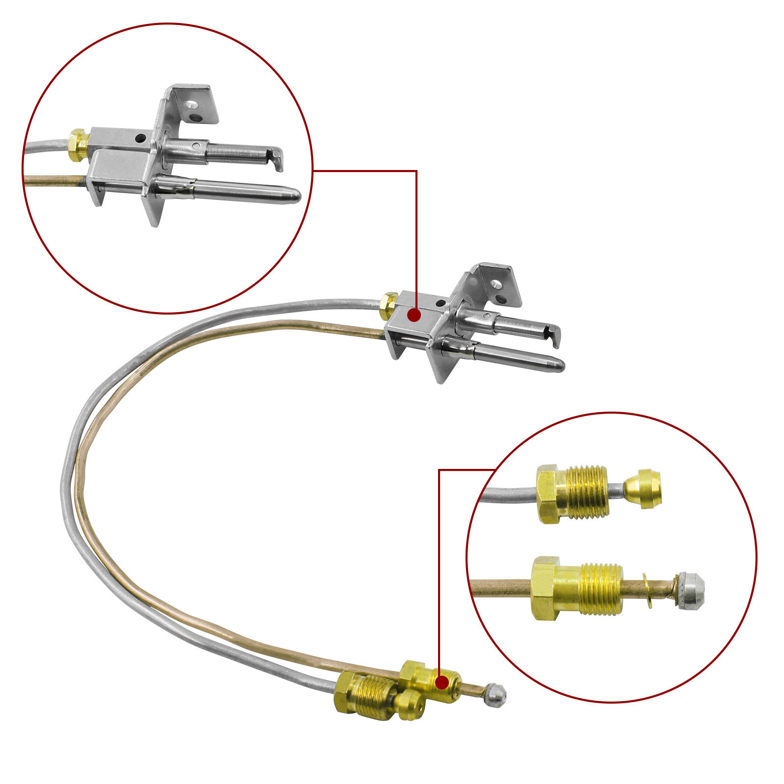 Water heater spare parts open flame/thermocouple assembly liquefied gas propane gas ignition hypoxia protection