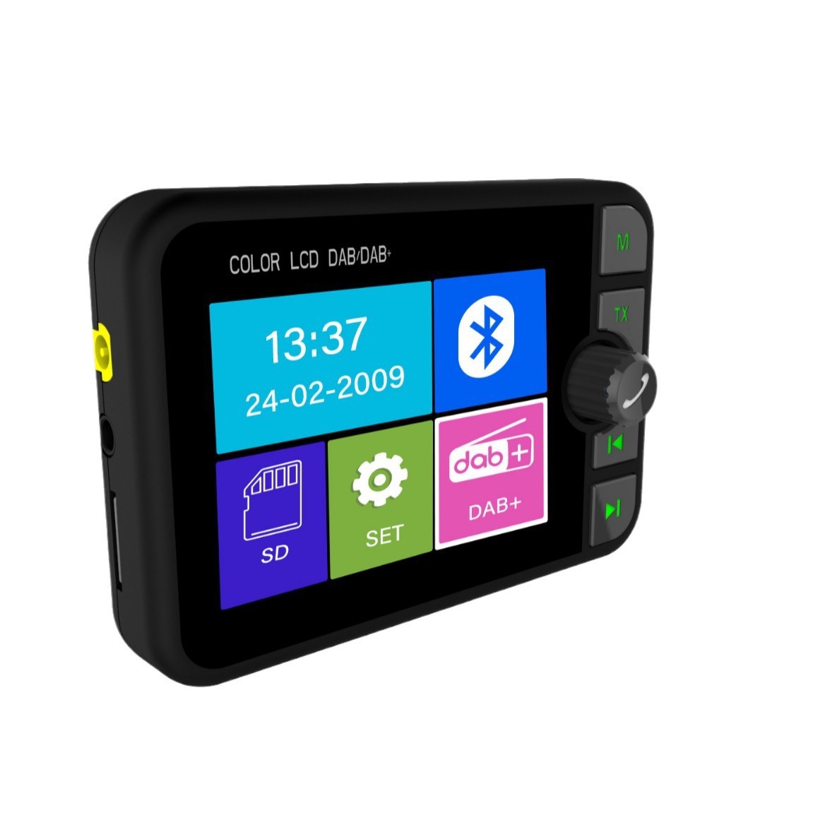 European New Product Color Screen Car Dab Digital Receiver Dab Radio Car Bluetooth Mp3 Multi-Function Suitable