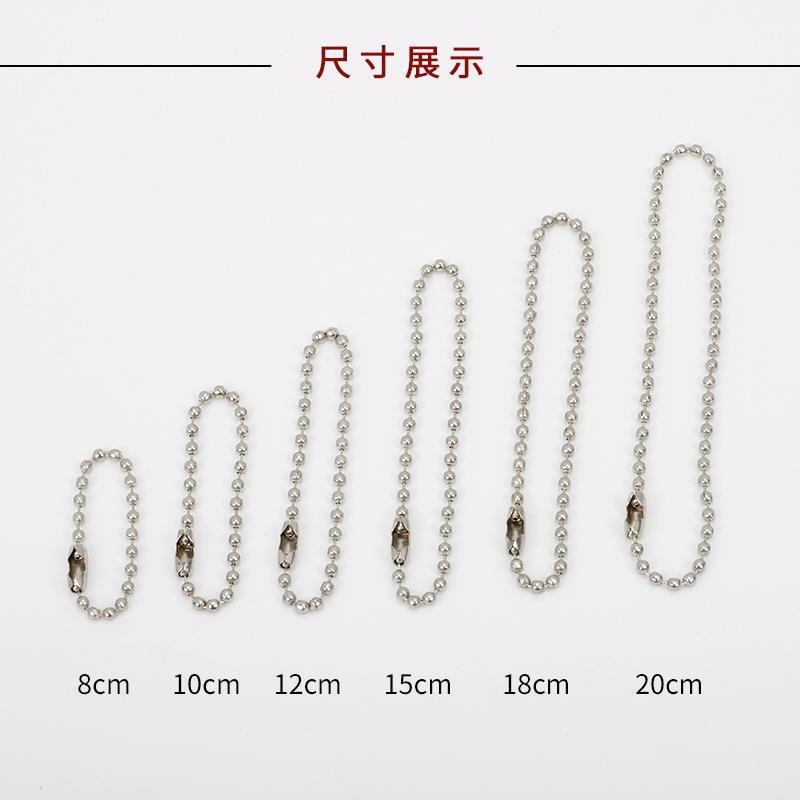 Factory Wholesale Metal Electroplated Ball Chain Tag Chain Plush Toy Hanging Chain Beaded Material Ball Chain Iron