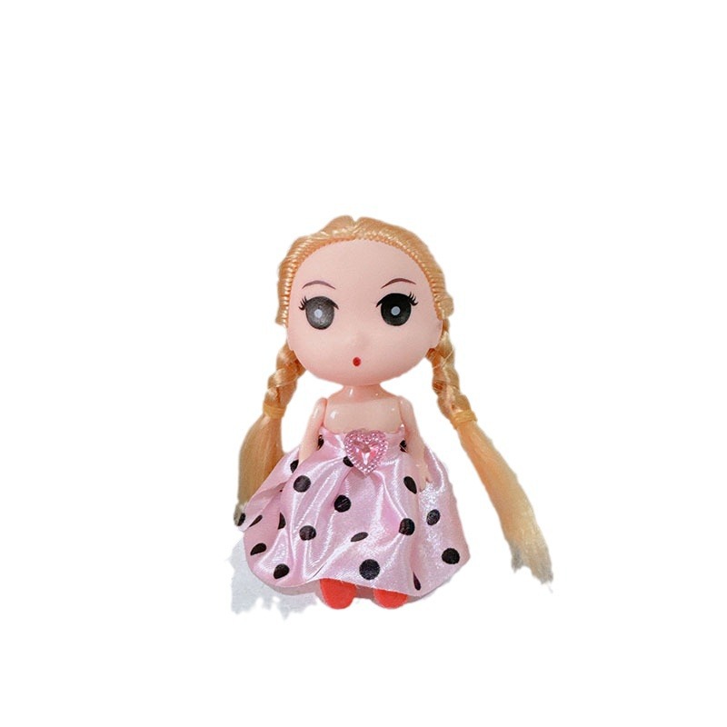 New 12cm Kidsren's Toys Doll Female School Bag Pendant Doll Kindergarten Training Institution Gift Wholesale