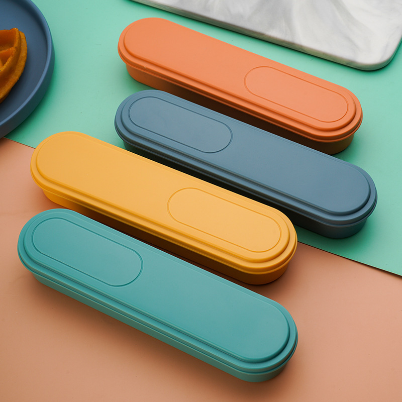 Кросс-бордерный набор портативных столовых приборов из нержавеющей стали 304: вилка, ложка, палочки, 3 предмета для студентов на выезде