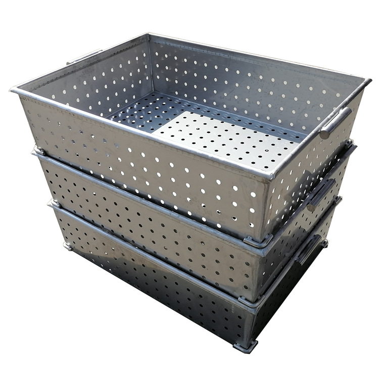 Metal tray white iron plate frozen iron plate galvanized plate turnover basket snow plate iron box stainless steel frozen plate