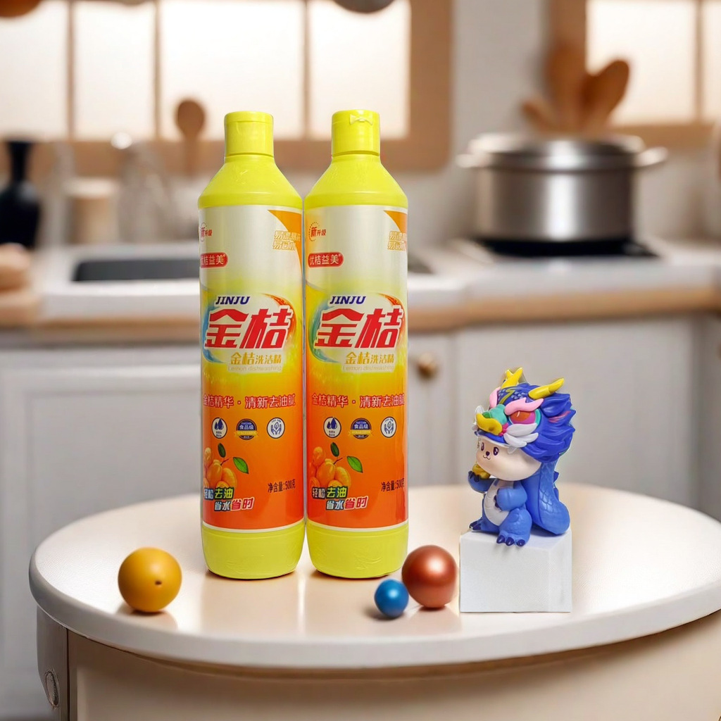 Моющее средство Кумкват 1кг, семейное, маленькая бутылка 500г, легко удаляет жир, с экстрактом Кумквата, для мытья посуды