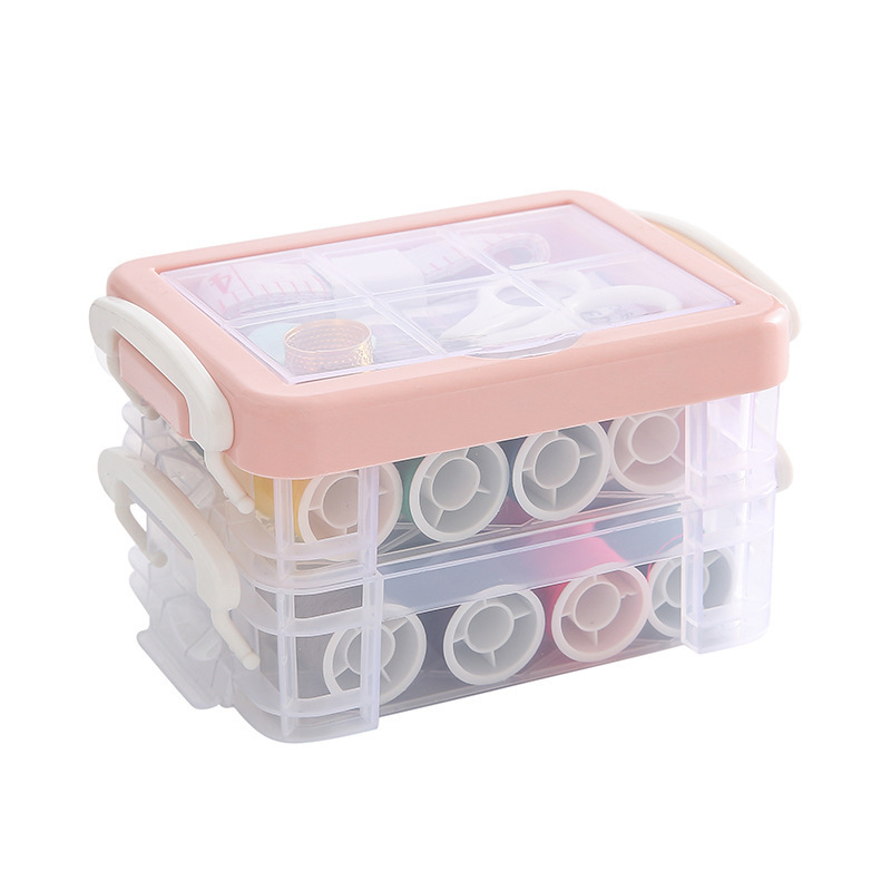 Nordic color sewing box 30-piece double-layer sewing box multifunctional sewing sewing sewing tool sewing storage box