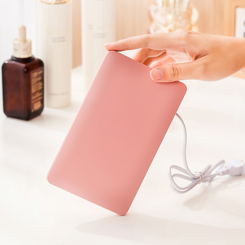 Portable Small Makeup Mirror, Wet Wipes, USB Heater, Heating Device, Winter Facial Mask Warming Device, Warmer, Hot Compress