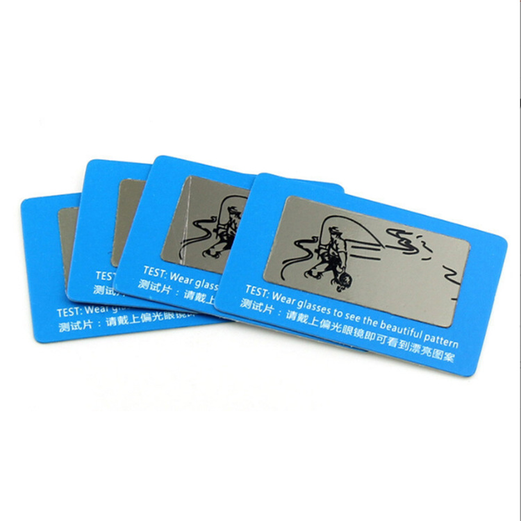 Polarized test card sunglasses test truck driver glasses test paper fishing pattern glasses accessories