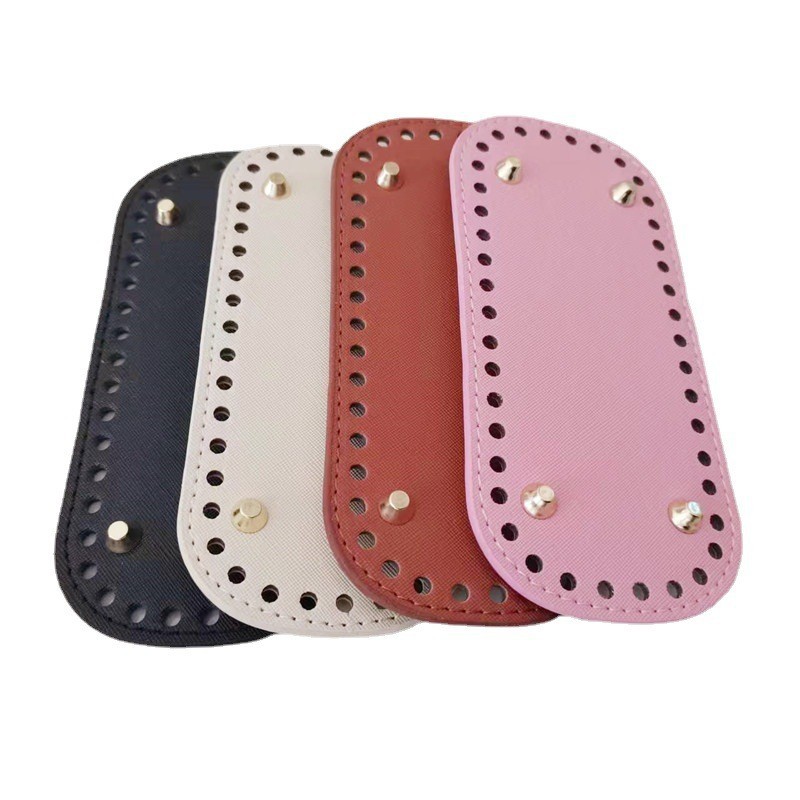 DIY Hand-Woven Bag Bottom Hyuna Material Bag Base Accessories Pu Cross Pattern Leather Base Plate Spot Wholesale