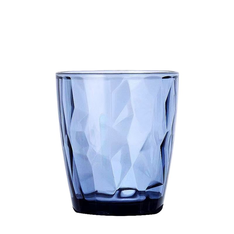 亚克力水杯彩色漱口杯果汁茶杯耐热耐摔 餐厅杯子透明塑料啤酒杯