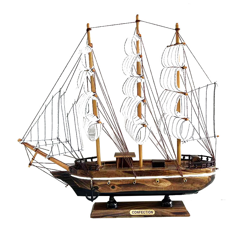Sailing Sailing Model Ornaments Fire Boat Pure Handmade Simulation Craft Boat Home Decorations Holiday Gifts