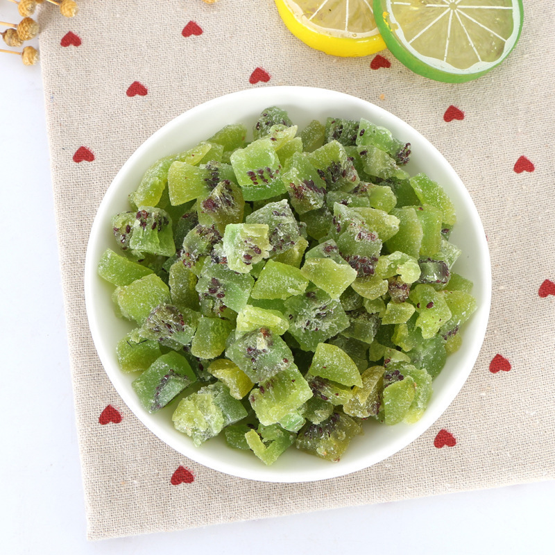 Sweet and sour kiwi fruit flavor diced kiwi fruit dried kiwi fruit baking pastry casual snack Fruit Tea raw materials