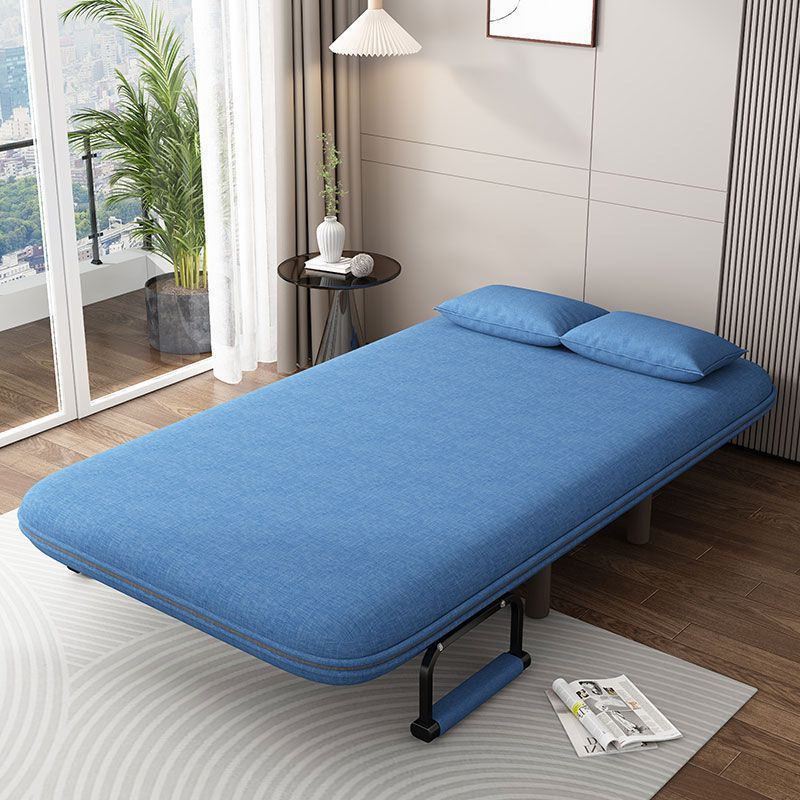 Iron Sofa Dual-Use Foldable Sofa Bed Small Apartment Living Room Multi-Function Balcony Study Single Double Extendable Bed