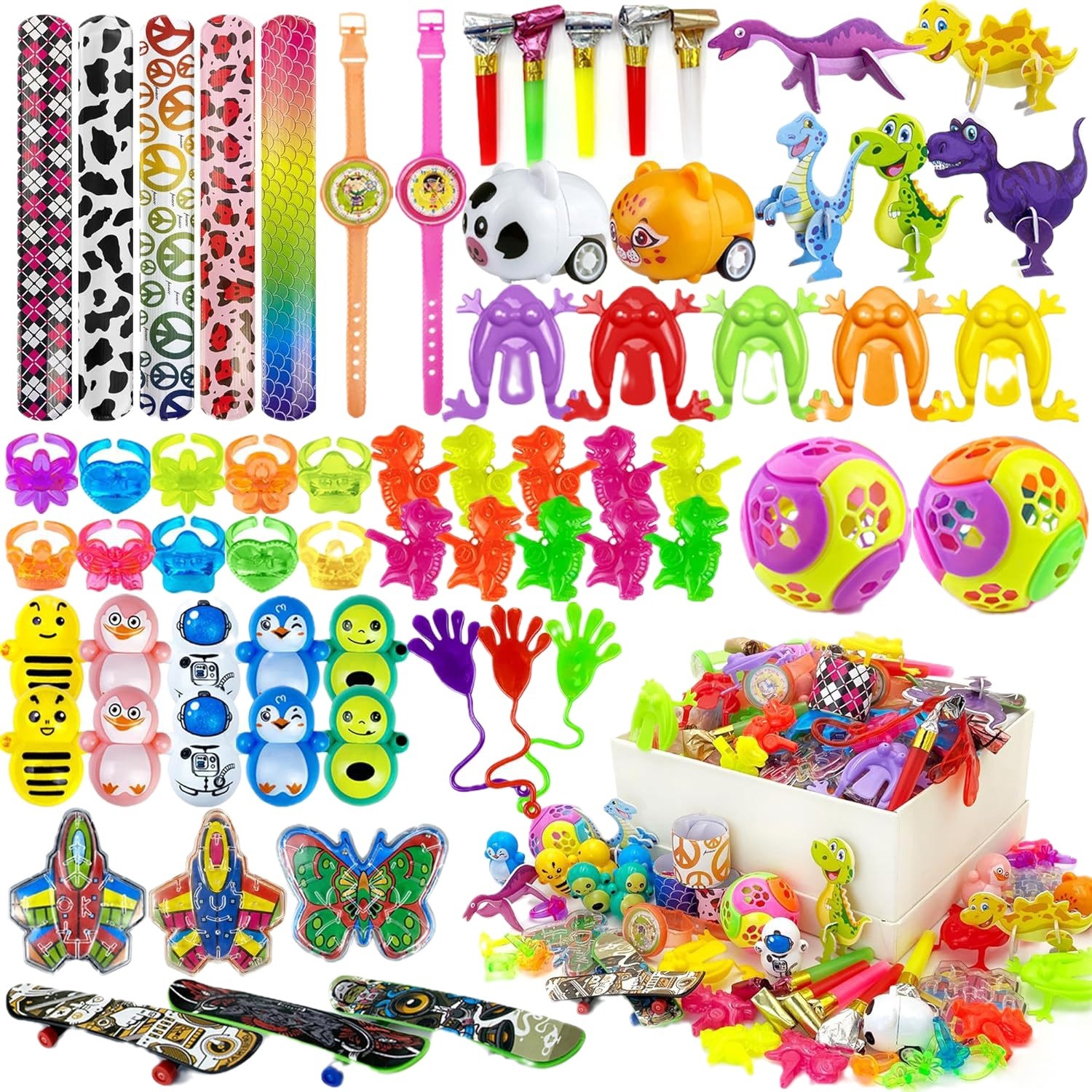 65Pcs Bulk Toy Mini Finger Skateboard Birthday Party Kidsren's Educational Toy Set