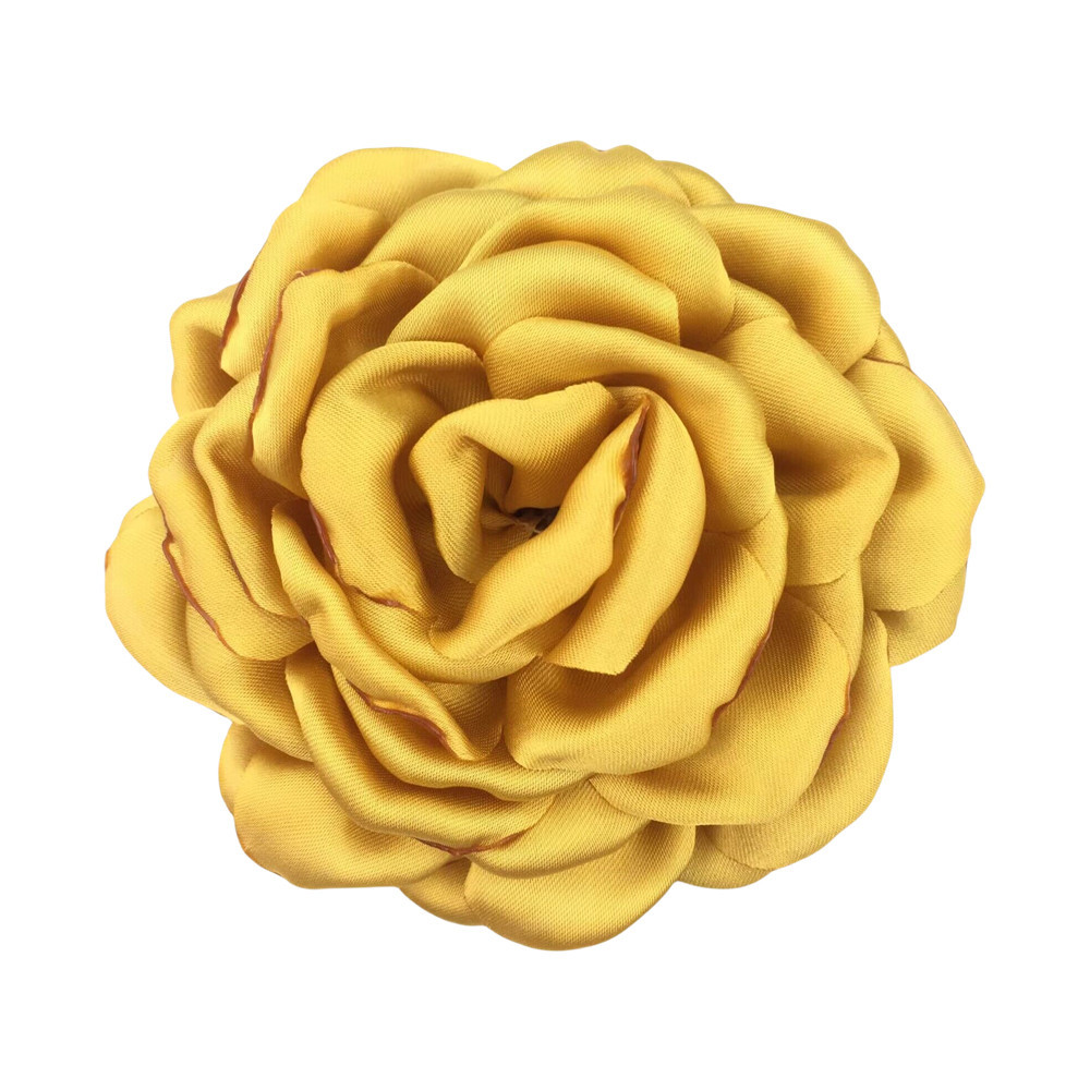 Korean-style satin satin fabric curl three-dimensional high-grade rose camellia DIY head flower hair clasp corsage shoe flower