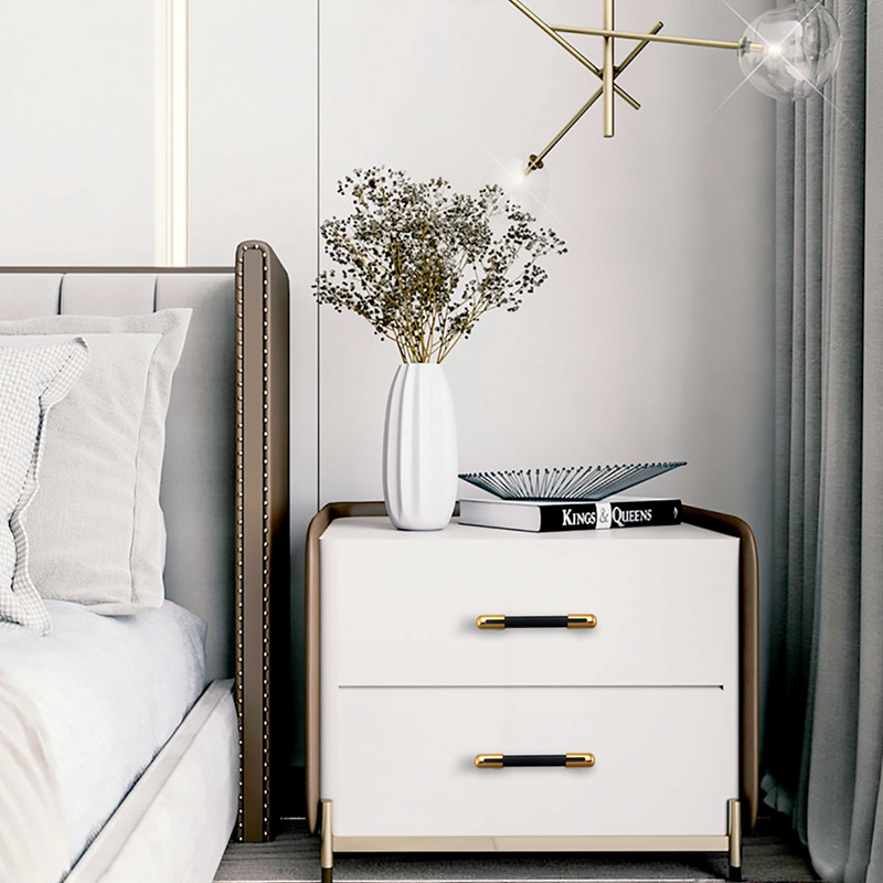 Light Luxury Cabinet Door Handle, Aluminum Alloy Color-Blocked Double-Headed Stylish Wardrobe Drawer Cabinet Door Handle, Factory Wholesale Furniture