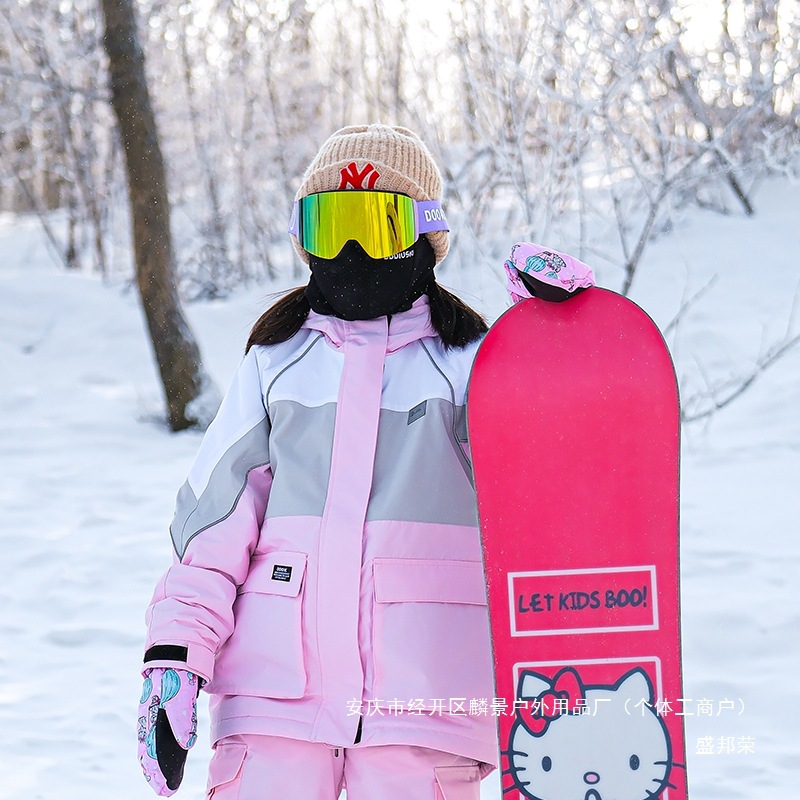 2024 outdoor детская лыжная одежда для мальчиков и девочек, утепленная, водонепроницаемая, ветронепроницаемая