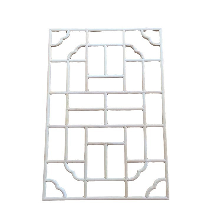 Wood Grille Lattice Dongyang Wood Carving Chinese Antique Doors and Windows Solid Wood Lattice TV Background Wall Ceiling Decoration Partition