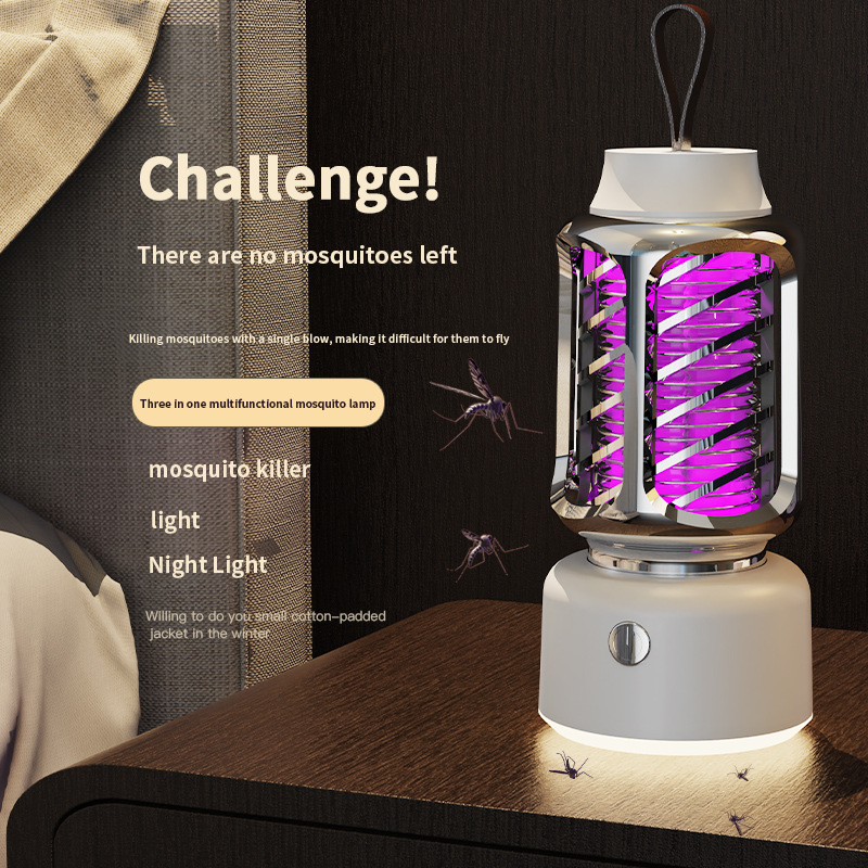 Cross-Border New Electric Mosquito Killer Lamp USB Rechargeable Photocatalyst Camping Electric Mosquito Lamp Outdoor Portable Outdoor Home Use