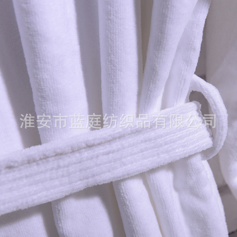 Five-star Hotel Bathrobe Absorbent Thick Cotton Cut Velvet Nightgown Homestay Hot Spring Cotton Towel Material Bathrobe