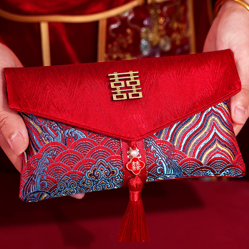 Красный конверт на свадьбу 2024, новый, китайский стиль, модифицированный, свадебные принадлежности