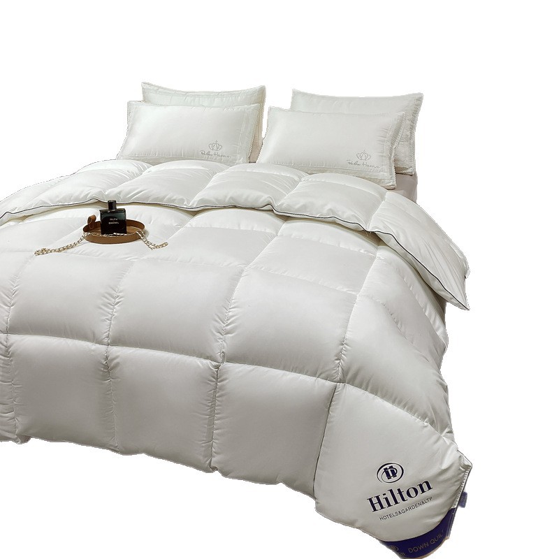 Hilton Feather Velvet Quilt Core Thickeneded Warm down Winter Quilt Hotel Quilt Spring & Fall Quilt Gift Quilt Group Purchase Wholesale