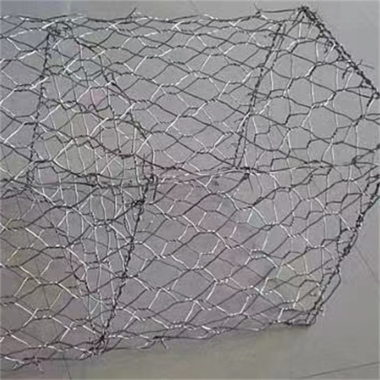 Gabion Mesh, Galvanized Gabion Mesh, Hexagonal Braided Lead Wire Cage, Flood Prevention, Strong Welding and Anti-Aging